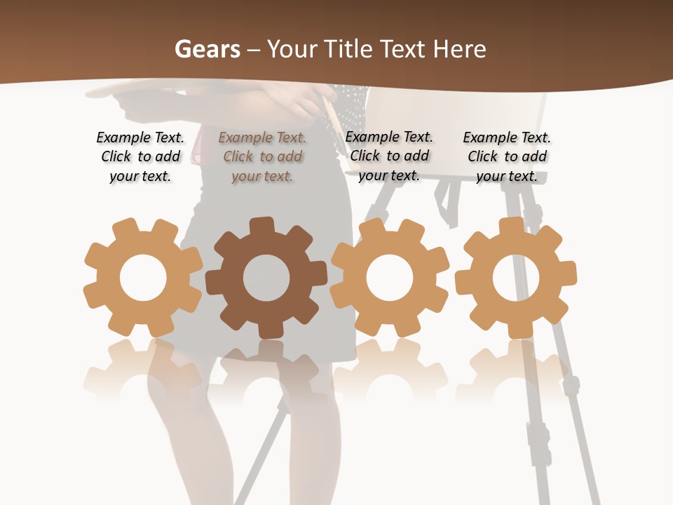 Background Female Canvas PowerPoint Template