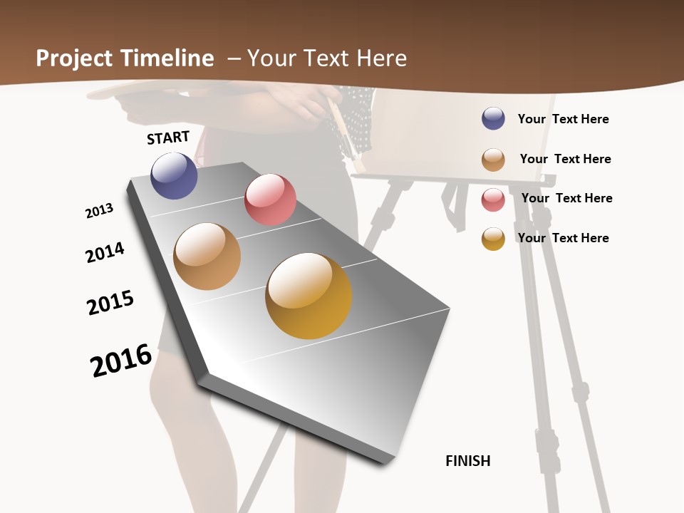 Background Female Canvas PowerPoint Template