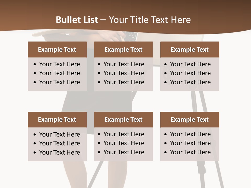 Background Female Canvas PowerPoint Template