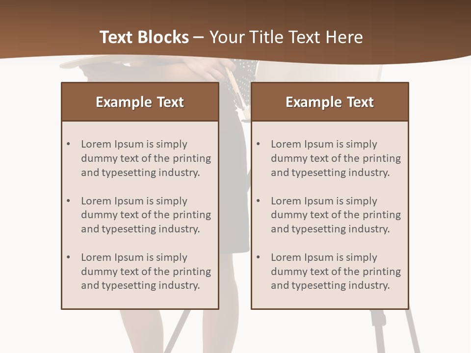 Background Female Canvas PowerPoint Template