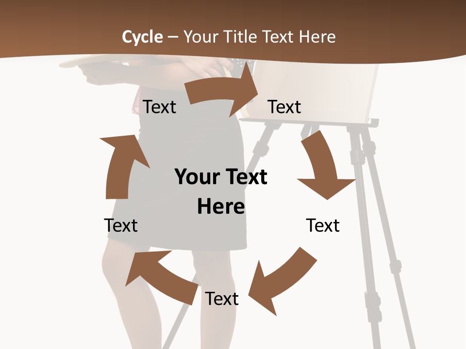 Background Female Canvas PowerPoint Template