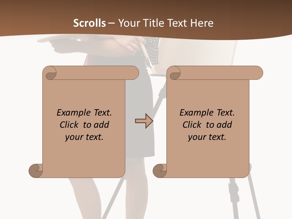 Background Female Canvas PowerPoint Template