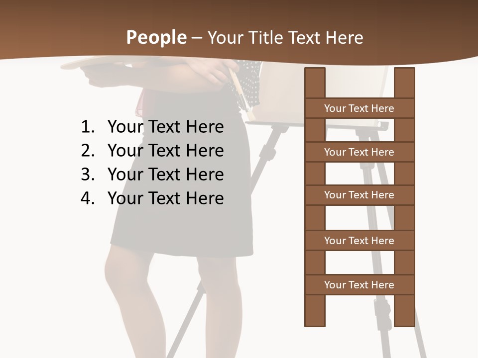 Background Female Canvas PowerPoint Template