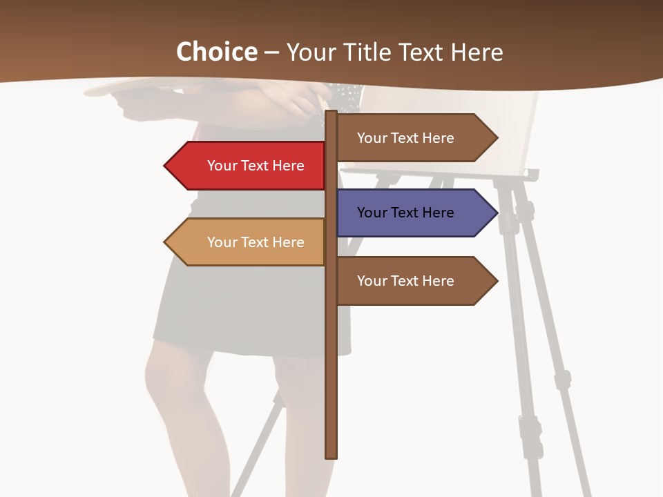 Background Female Canvas PowerPoint Template