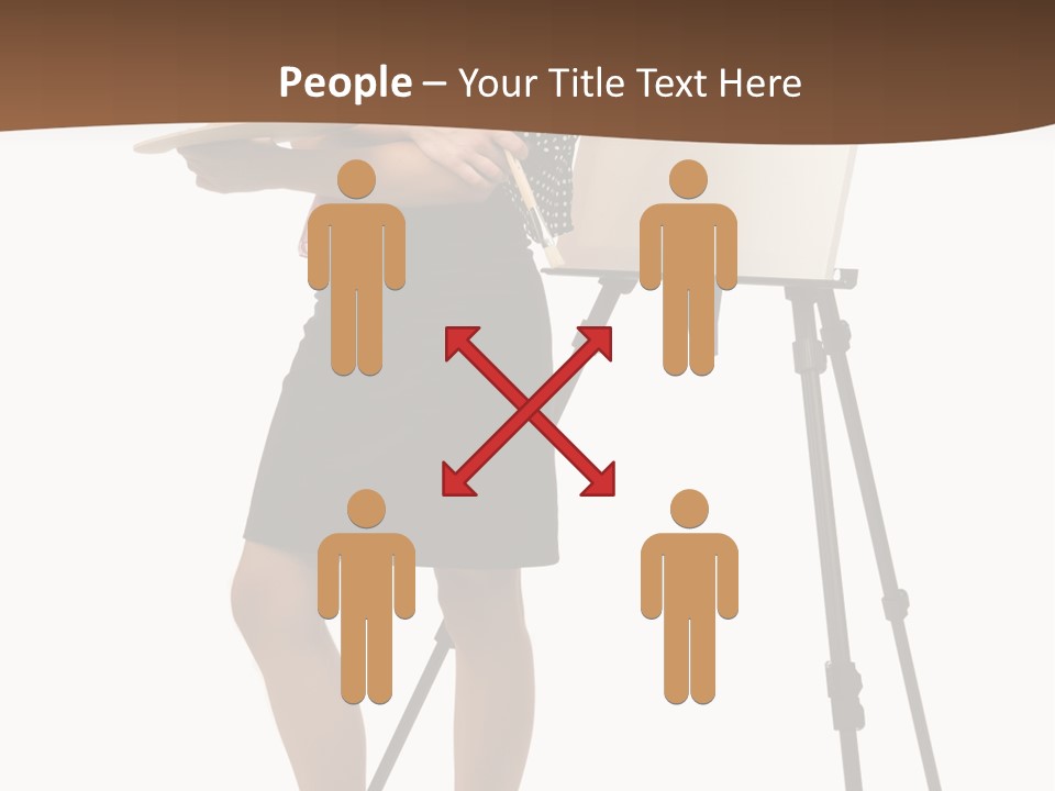 Background Female Canvas PowerPoint Template