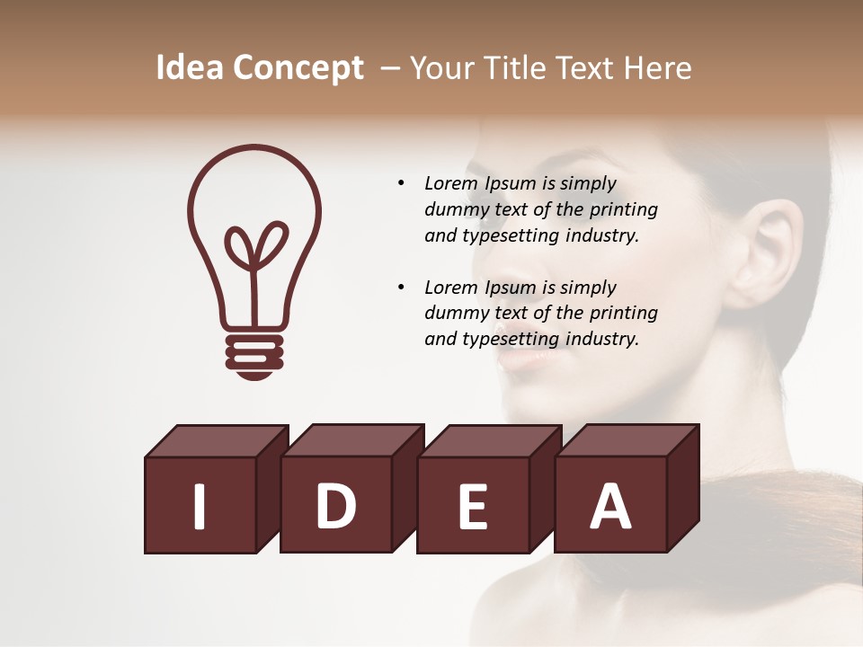 Only Lips Long PowerPoint Template