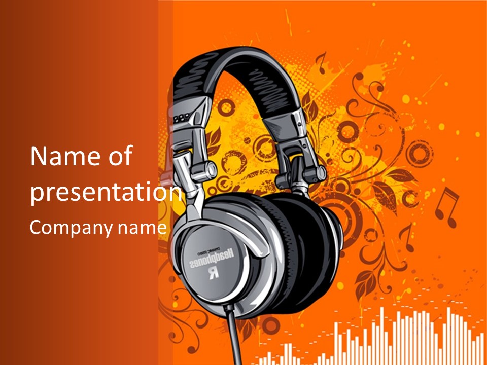 Decorative Audio Conceptual PowerPoint Template