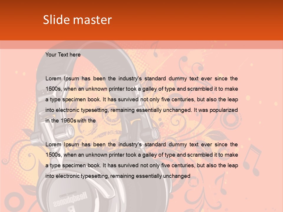 Decorative Audio Conceptual PowerPoint Template