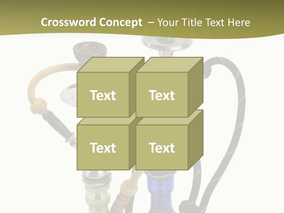 Silver Puff Hookah PowerPoint Template