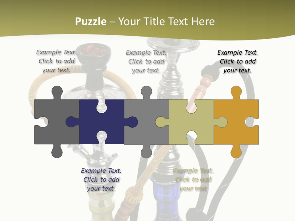 Silver Puff Hookah PowerPoint Template