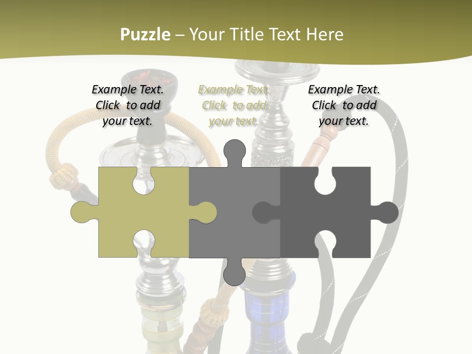 Silver Puff Hookah PowerPoint Template