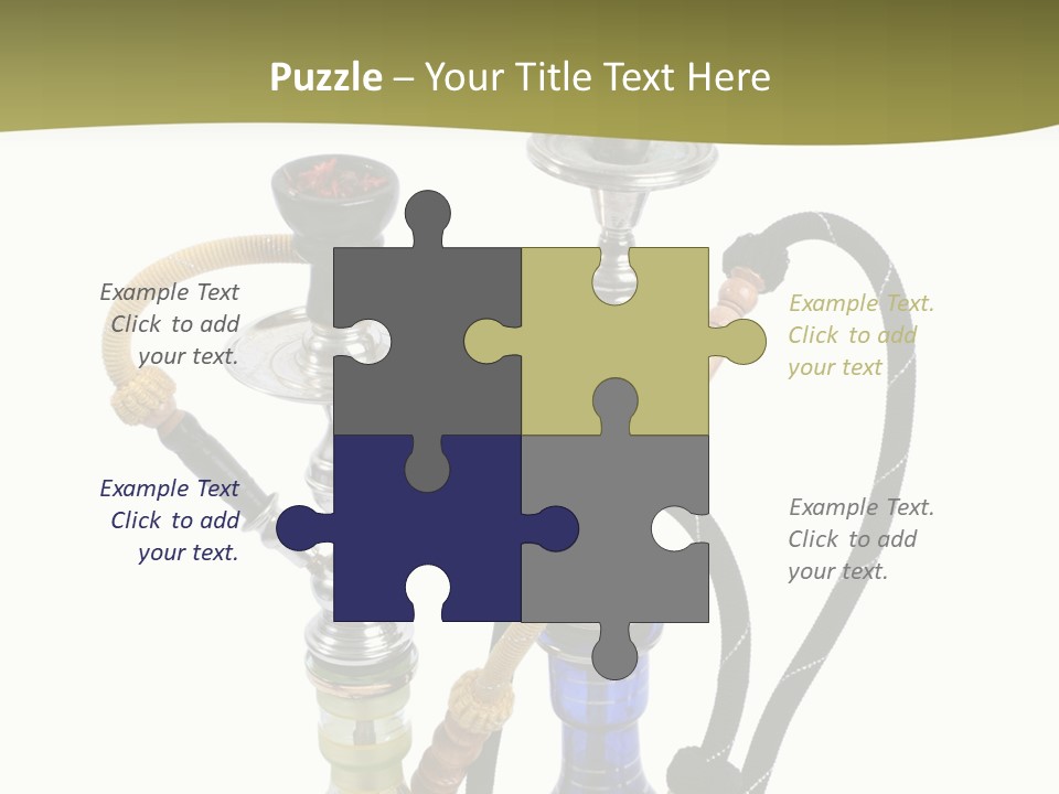 Silver Puff Hookah PowerPoint Template