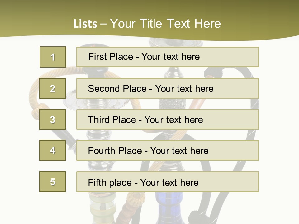 Silver Puff Hookah PowerPoint Template