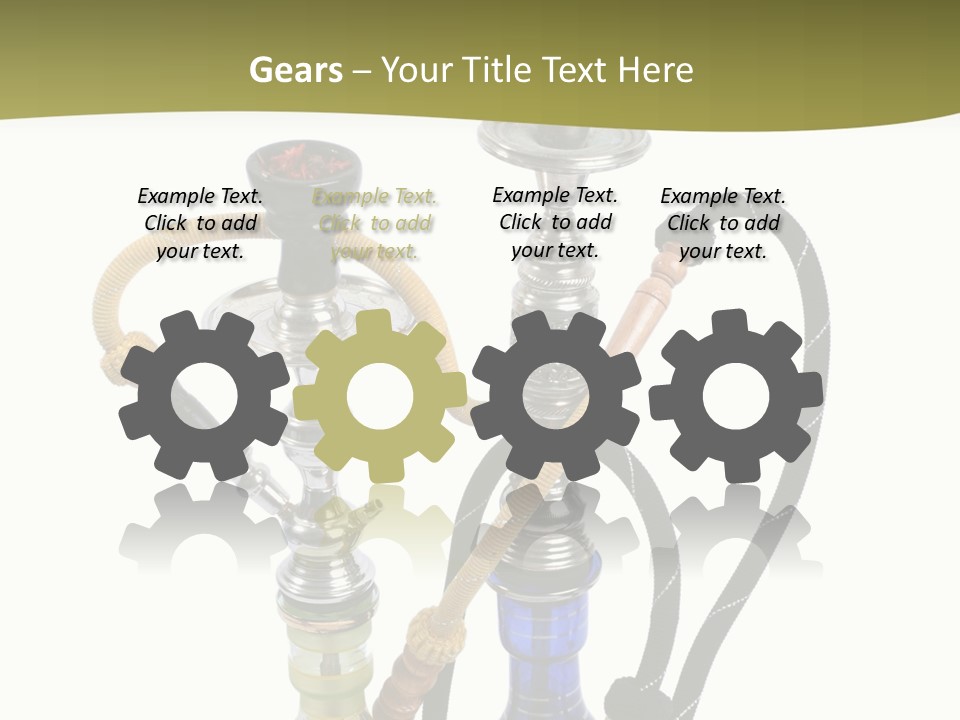 Silver Puff Hookah PowerPoint Template