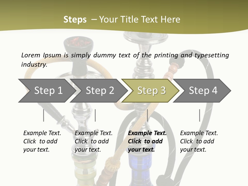 Silver Puff Hookah PowerPoint Template