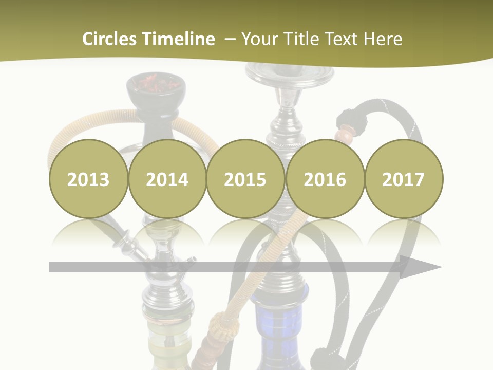 Silver Puff Hookah PowerPoint Template