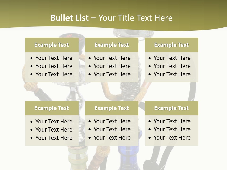 Silver Puff Hookah PowerPoint Template