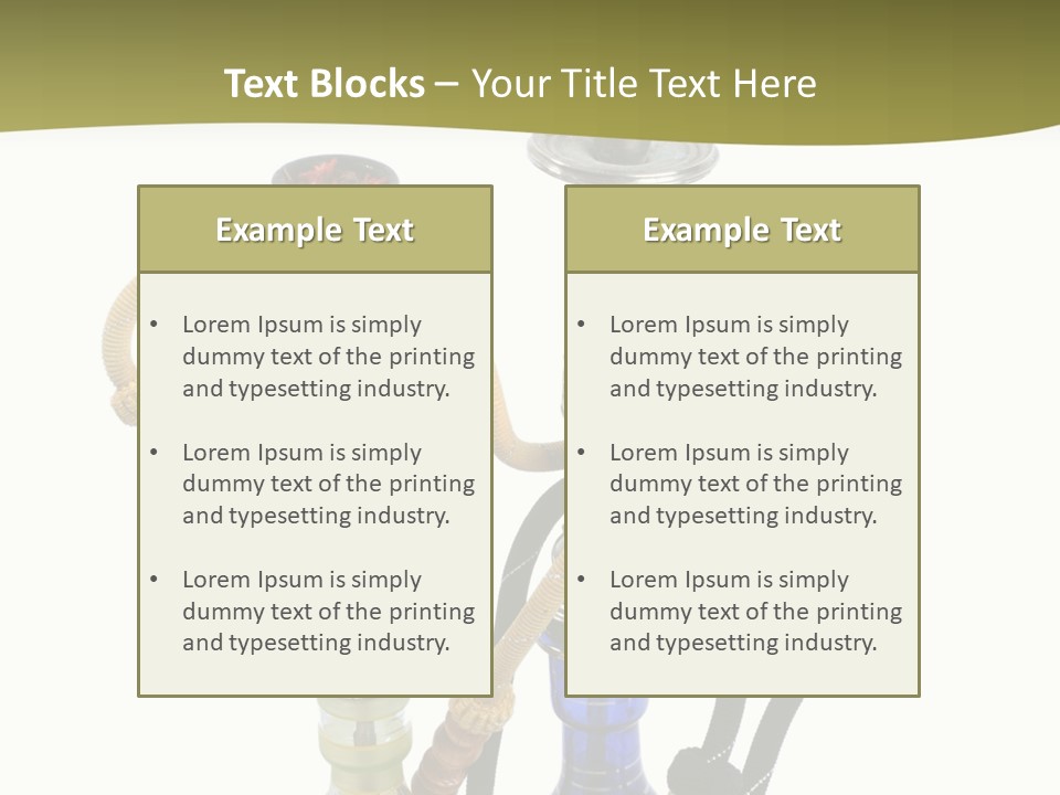 Silver Puff Hookah PowerPoint Template