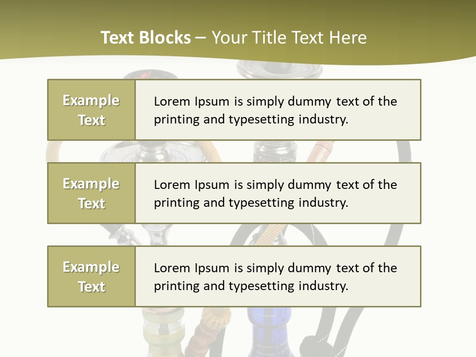 Silver Puff Hookah PowerPoint Template