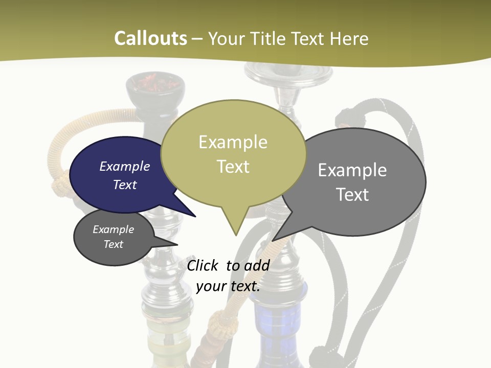 Silver Puff Hookah PowerPoint Template