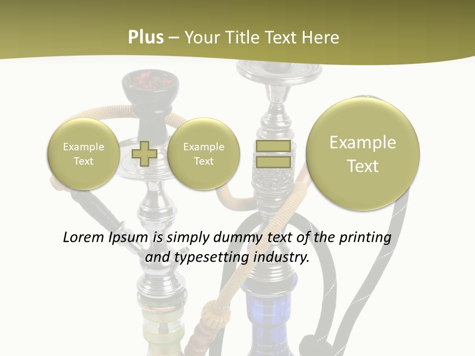Silver Puff Hookah PowerPoint Template