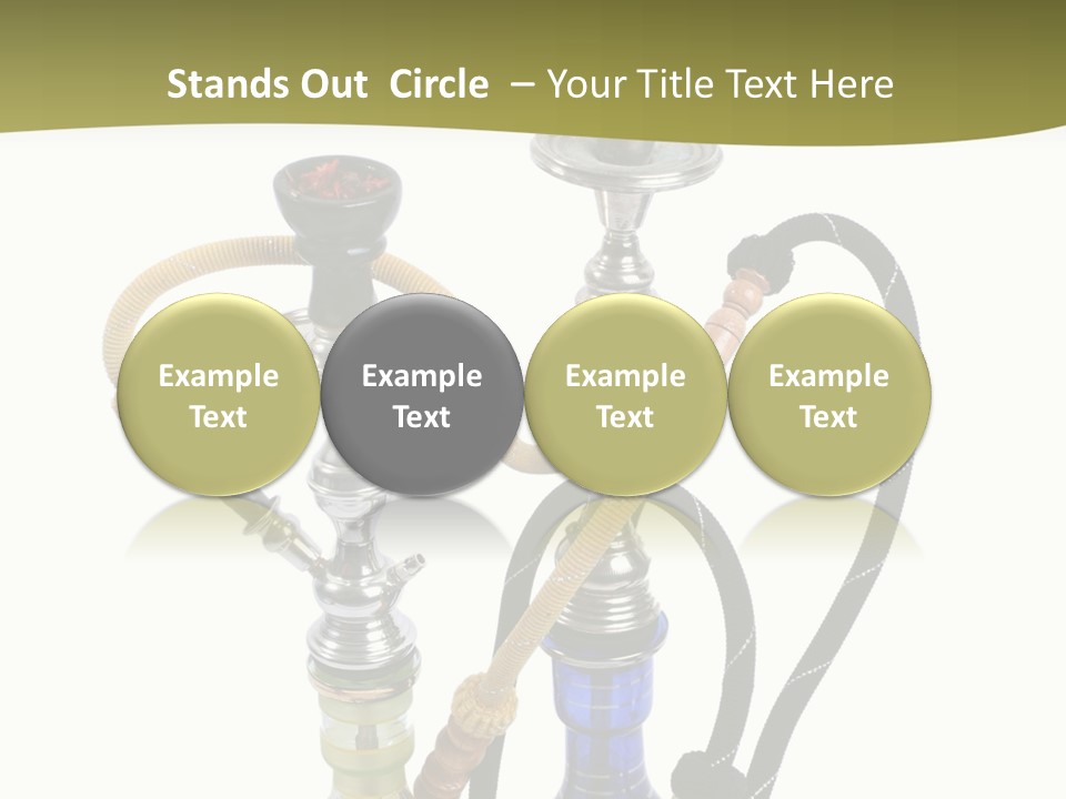 Silver Puff Hookah PowerPoint Template