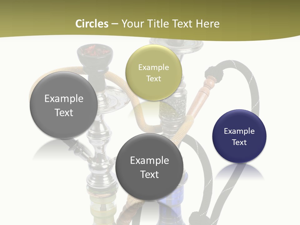 Silver Puff Hookah PowerPoint Template