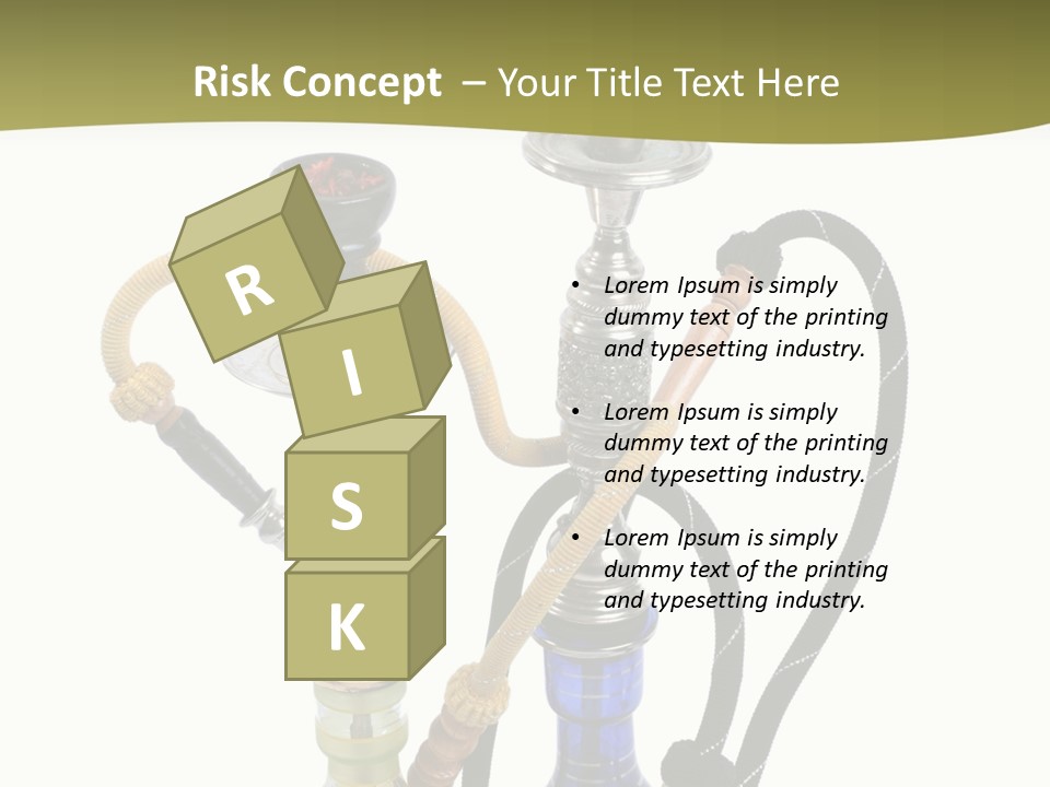 Silver Puff Hookah PowerPoint Template