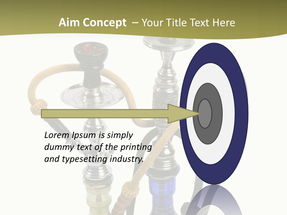 Silver Puff Hookah PowerPoint Template