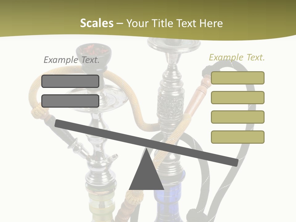 Silver Puff Hookah PowerPoint Template