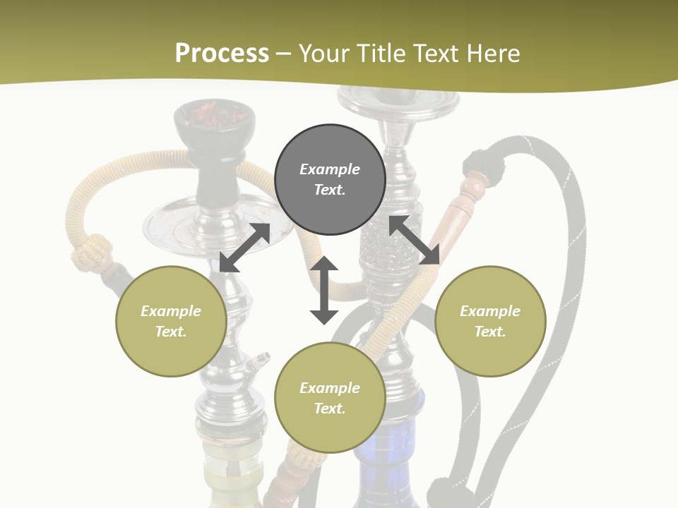 Silver Puff Hookah PowerPoint Template