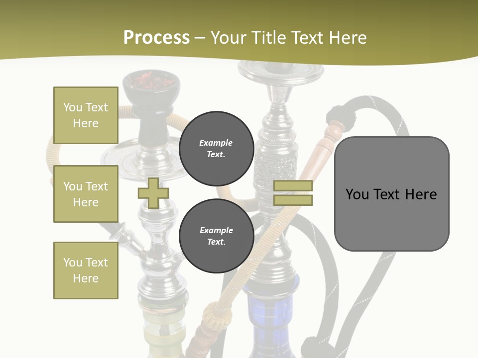 Silver Puff Hookah PowerPoint Template