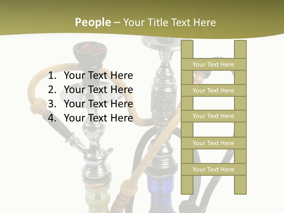 Silver Puff Hookah PowerPoint Template