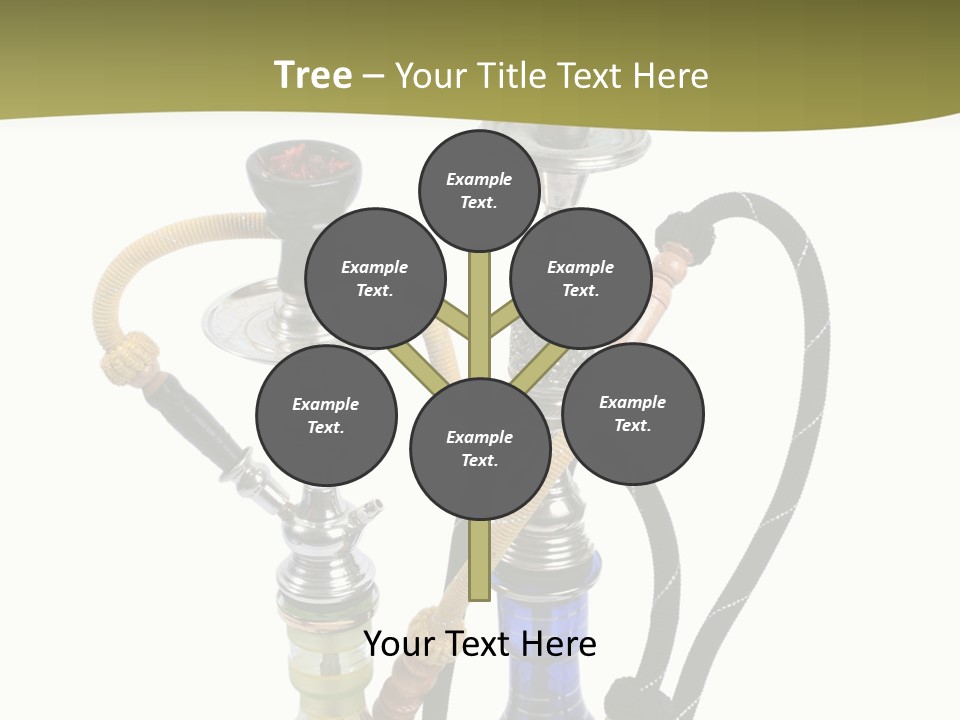Silver Puff Hookah PowerPoint Template