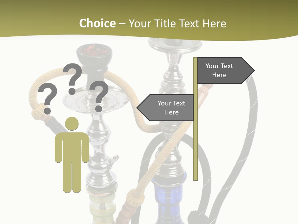 Silver Puff Hookah PowerPoint Template