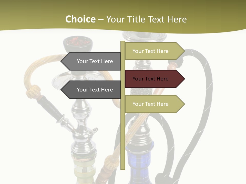 Silver Puff Hookah PowerPoint Template