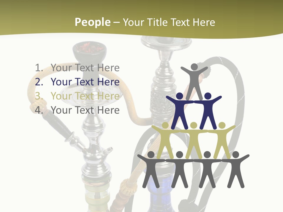 Silver Puff Hookah PowerPoint Template