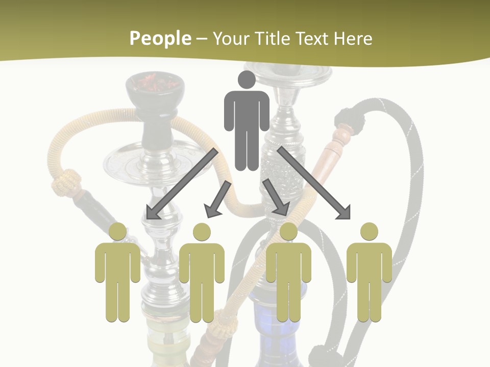 Silver Puff Hookah PowerPoint Template