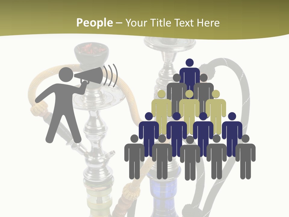 Silver Puff Hookah PowerPoint Template