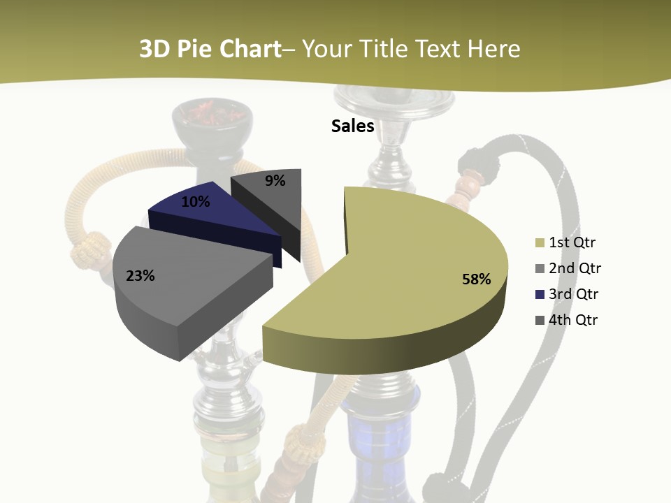 Silver Puff Hookah PowerPoint Template