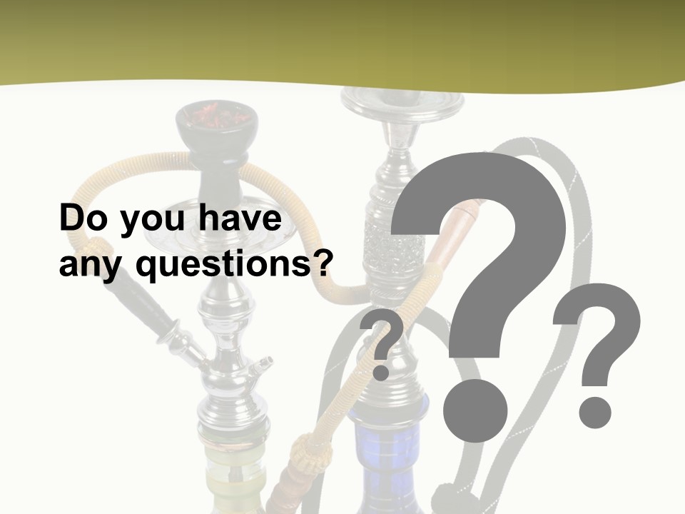 Silver Puff Hookah PowerPoint Template