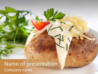 Color Chives Meal PowerPoint Template