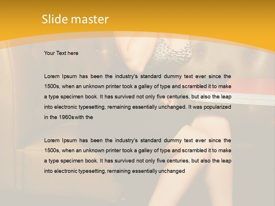 Piercing Model Pretty PowerPoint Template