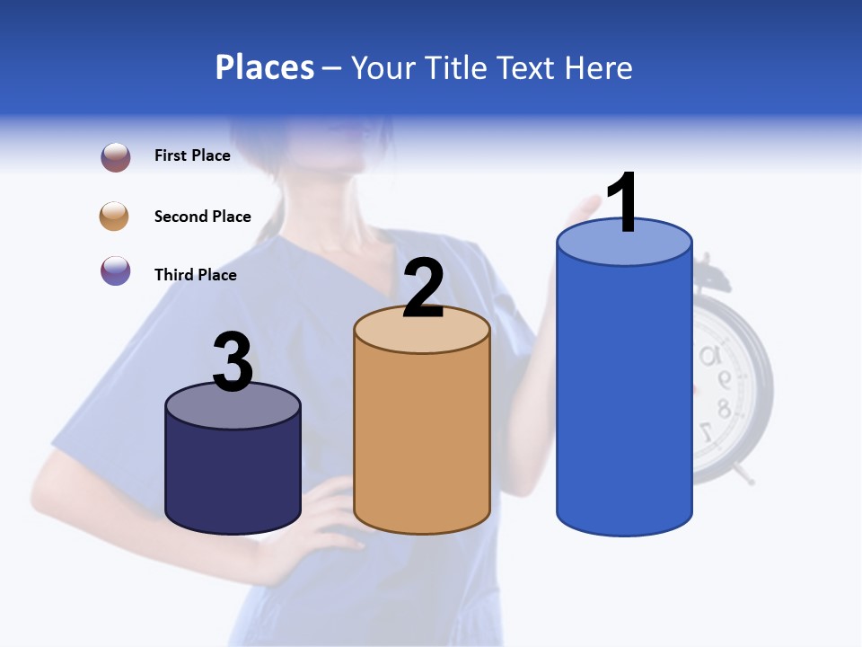 Smock Posing Person PowerPoint Template