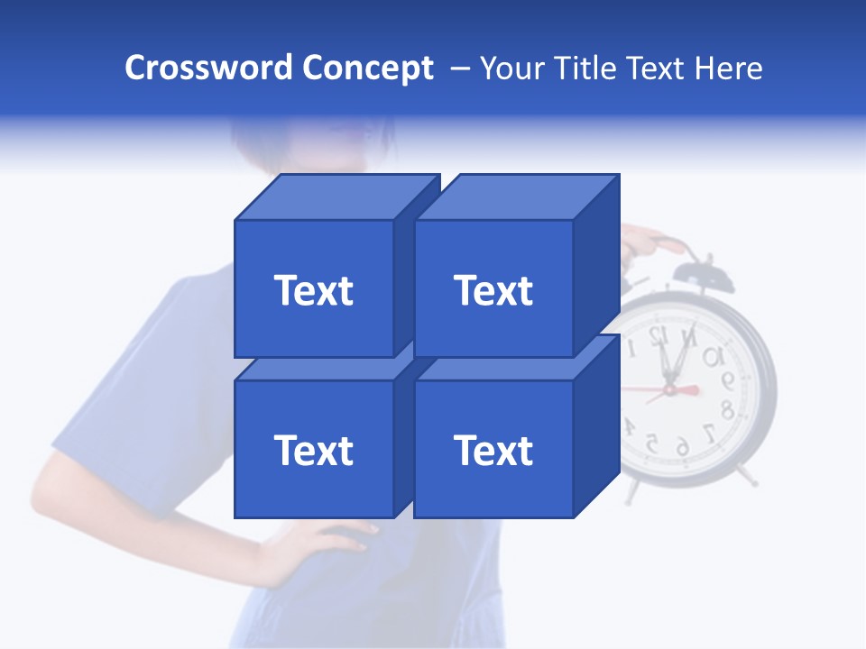 Smock Posing Person PowerPoint Template