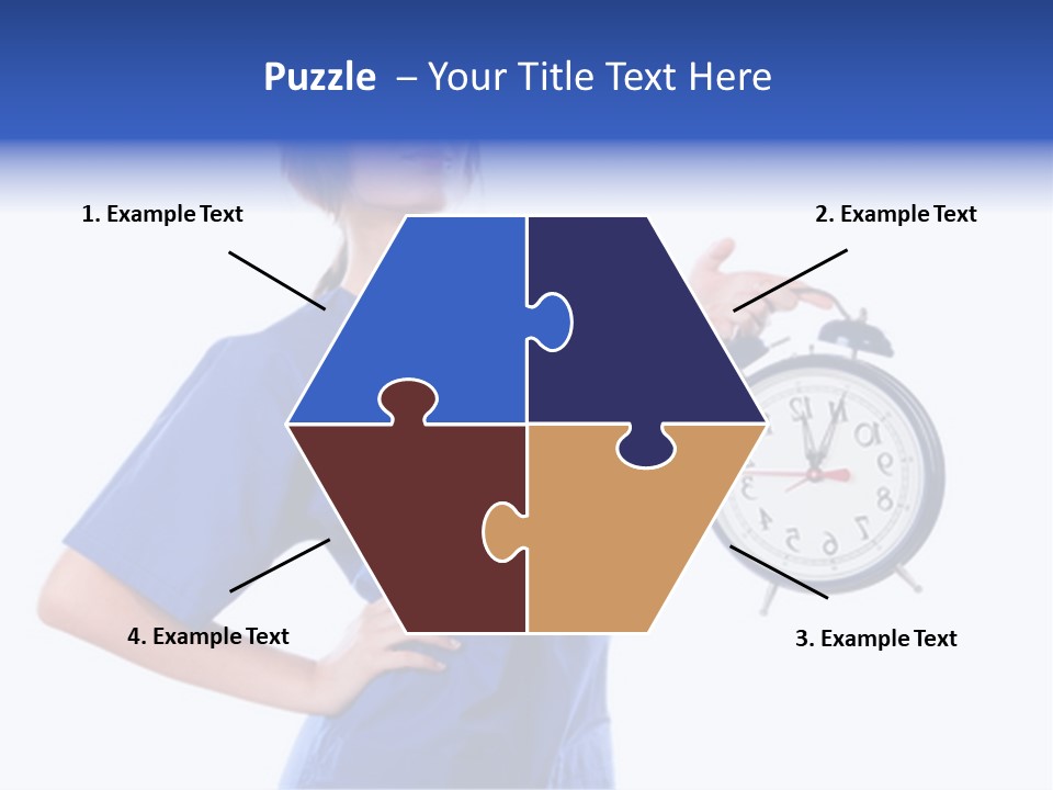 Smock Posing Person PowerPoint Template