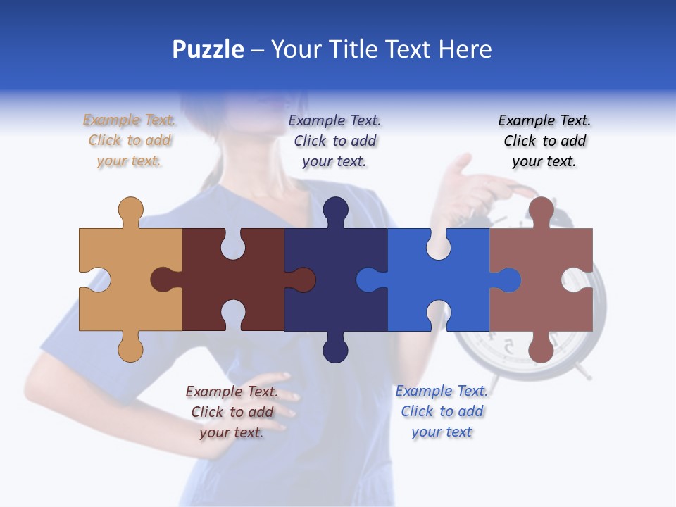 Smock Posing Person PowerPoint Template