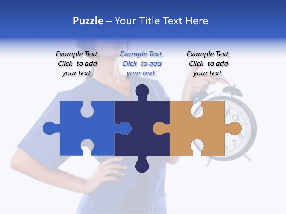 Smock Posing Person PowerPoint Template