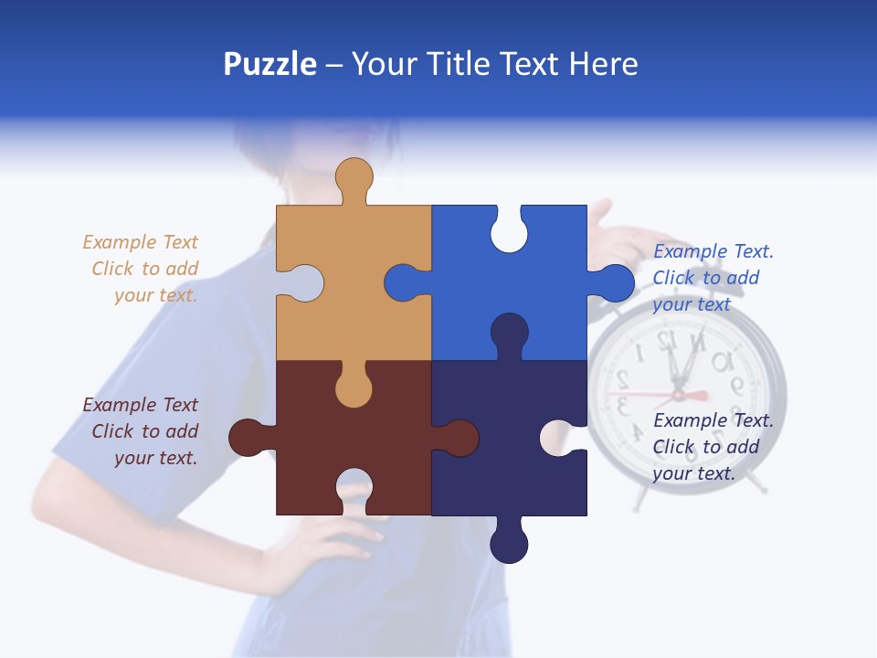Smock Posing Person PowerPoint Template