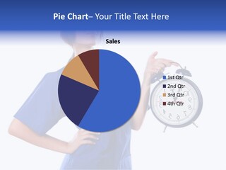 Smock Posing Person PowerPoint Template